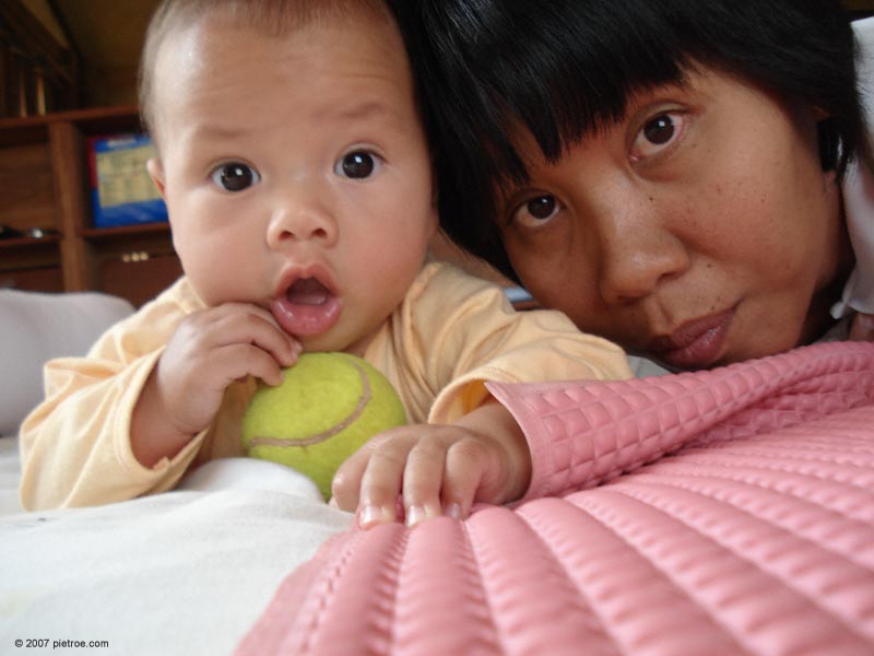 Pieter at five months - not so very long ago.